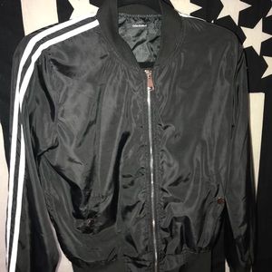 Cute Striped Bomber Jacket